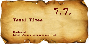 Tassi Tímea névjegykártya